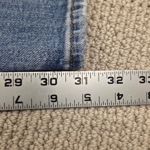 American Eagle Womens Slim Straight Leg Jeans Distressed Blue Denim 28x32‎ - Picture 7 of 9